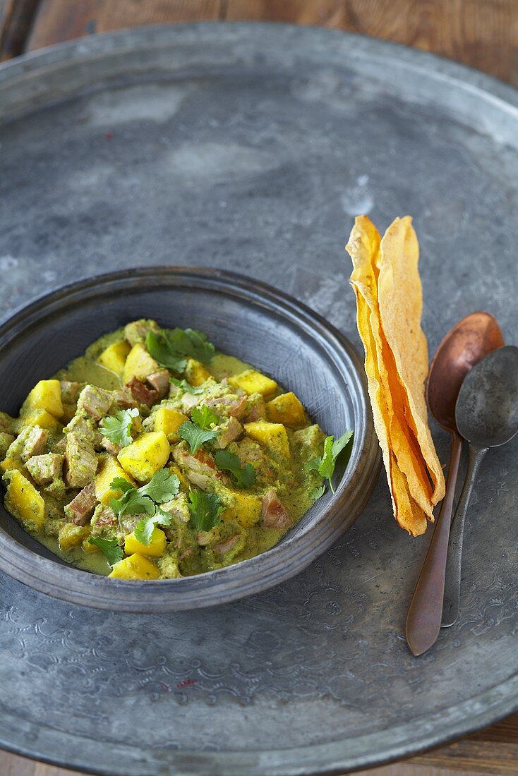 Grünes Curry mit Schweinefilet