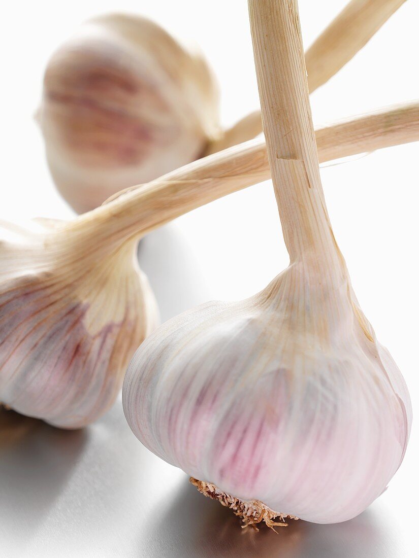 Three garlic bulbs