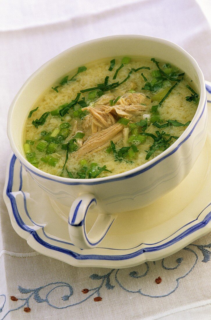 Egg drop soup with chicken