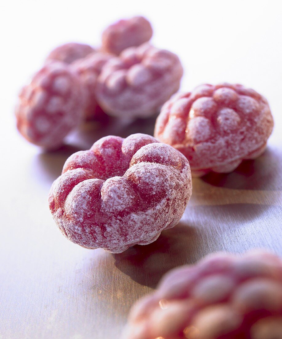 Raspberry sweets (close-up)