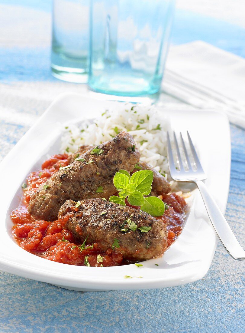Meatballs in tomato sauce from Greece