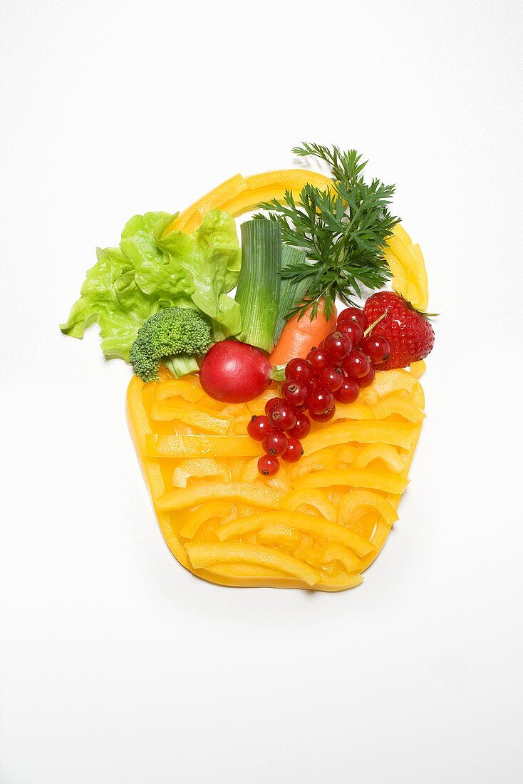 Basket made from vegetables