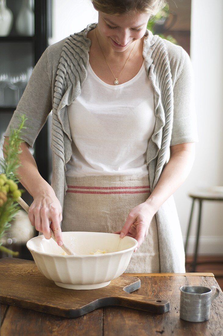 Woman making pastry