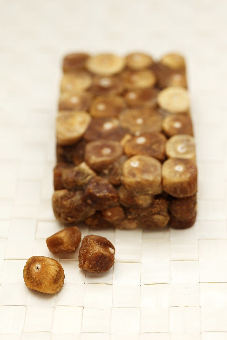 A block of dried figs