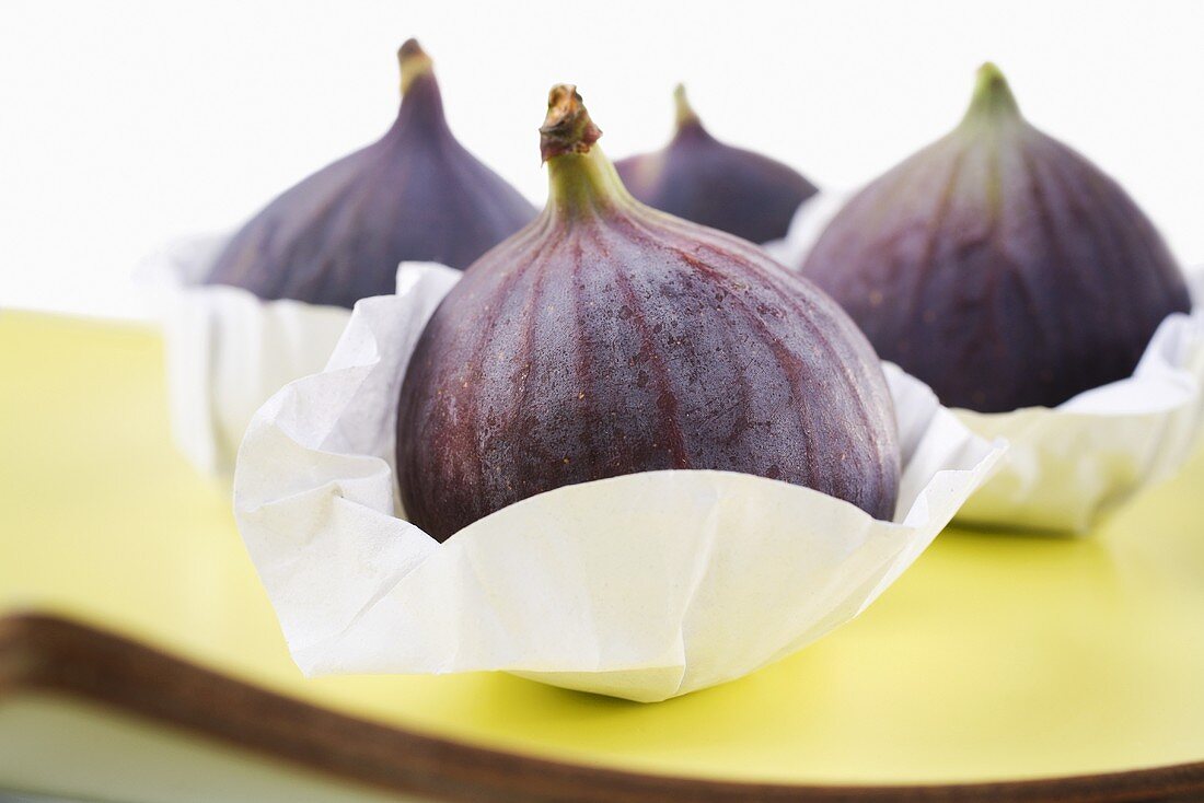 Several fresh figs in paper