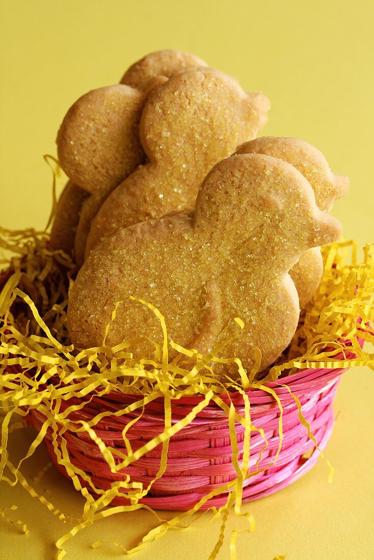Chick biscuits in Easter nest