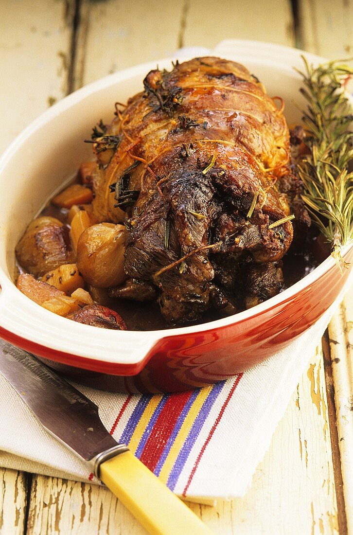 Shoulder of lamb with rosemary