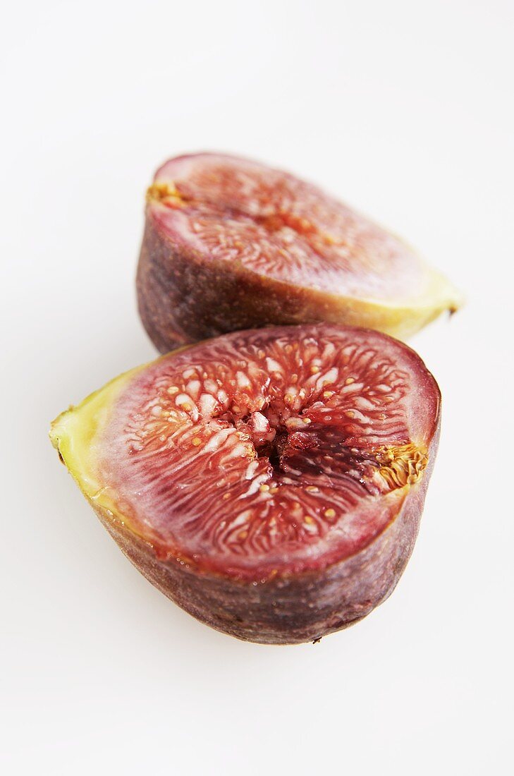 Halved fresh fig