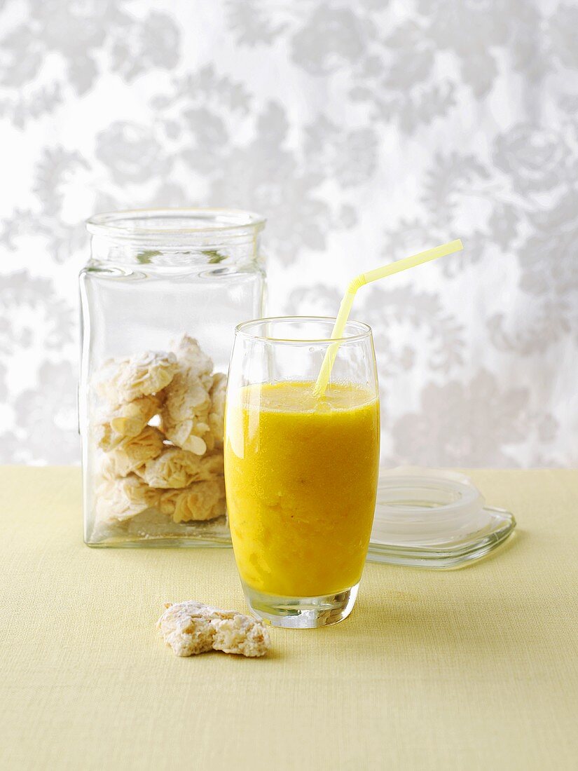 Pineapple, banana and mango drink