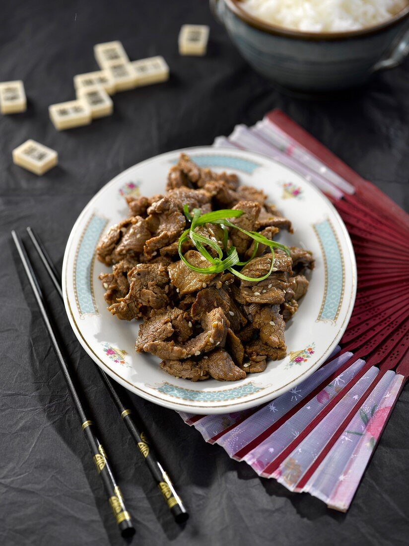 Vietnamese beef fillet with sesame seeds