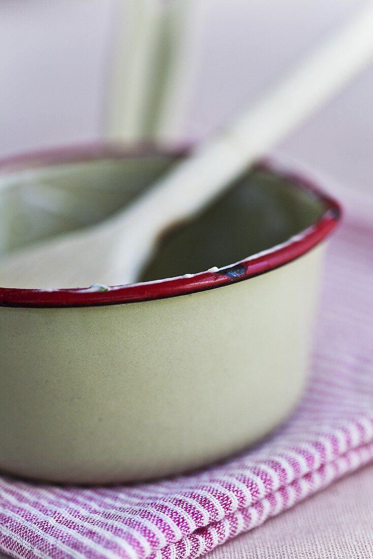 Saucepan and a spoon