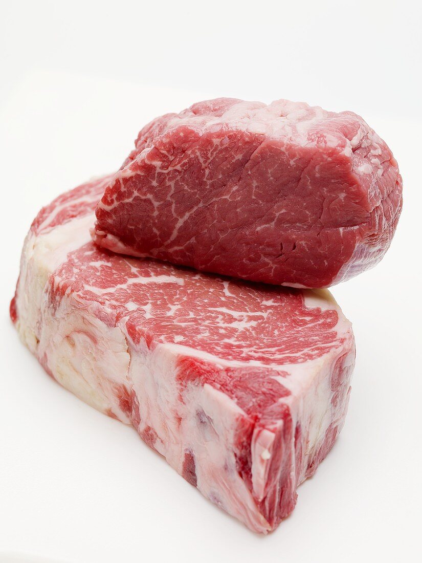 Beef steak and beef fillet