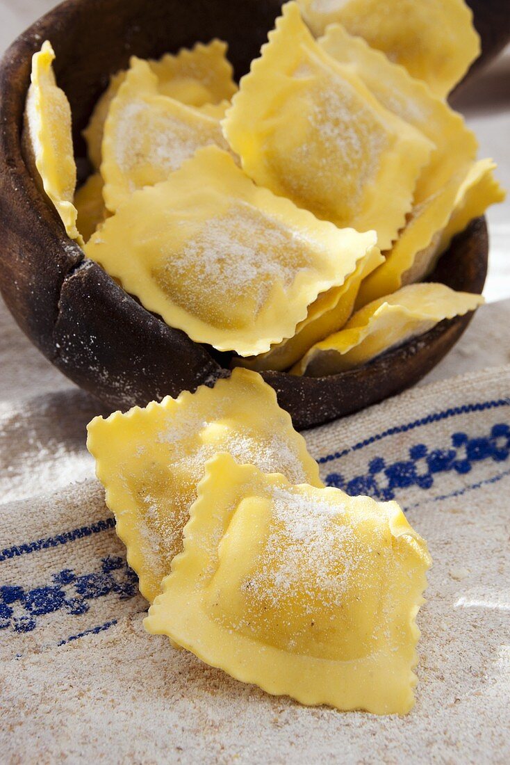 Ravioli with goat's cheese filling
