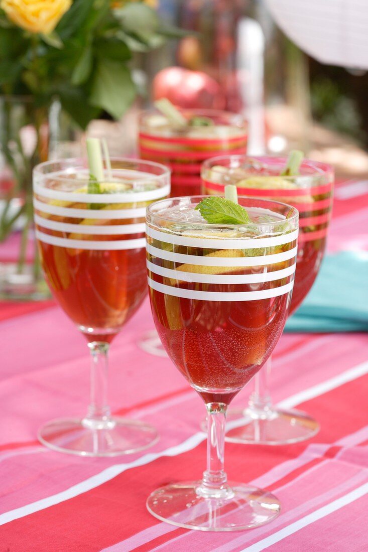 Pomegranate drink with lemon grass