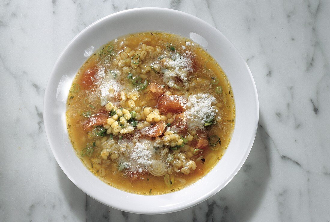 Barley Soup with Tomatoes