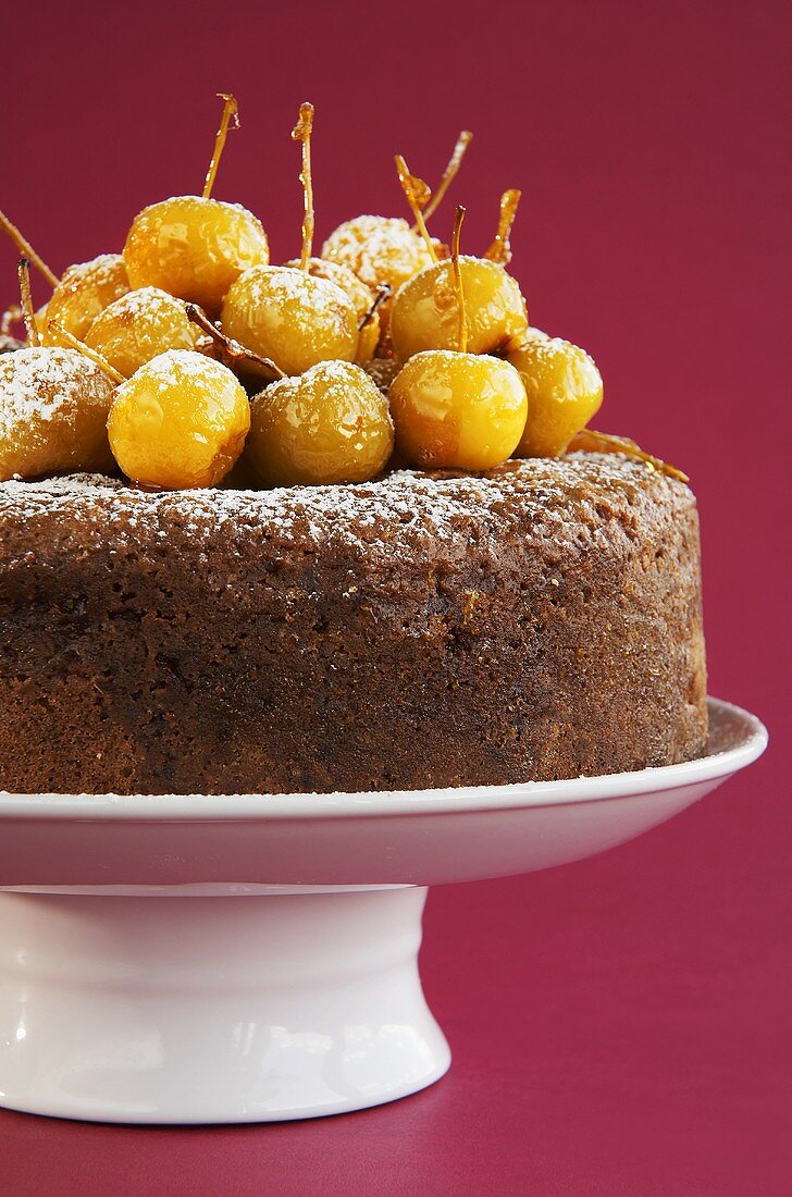 Cake with mirabelle plums