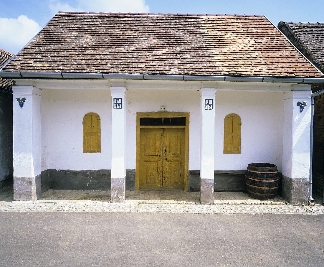Winemaker's house in the wine village of Villánykövesd, Hungary