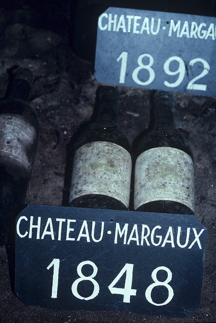 Old wines, Chateau Margaux, Medoc, France