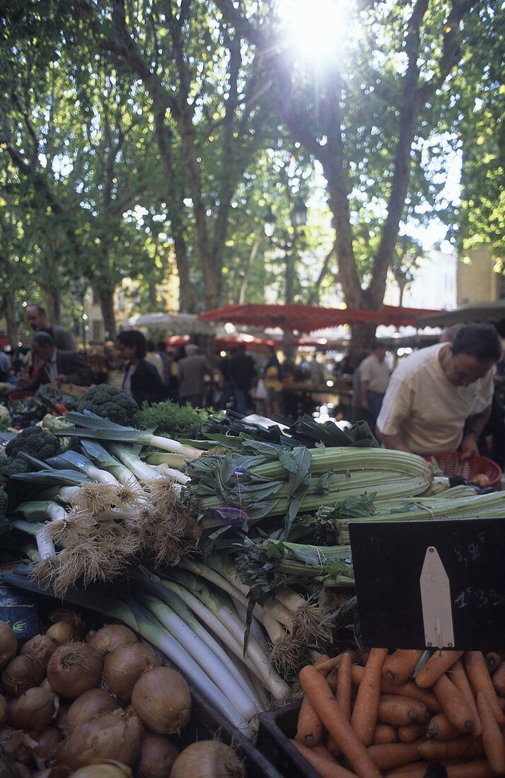 At the market in Aix-en-Provence, France