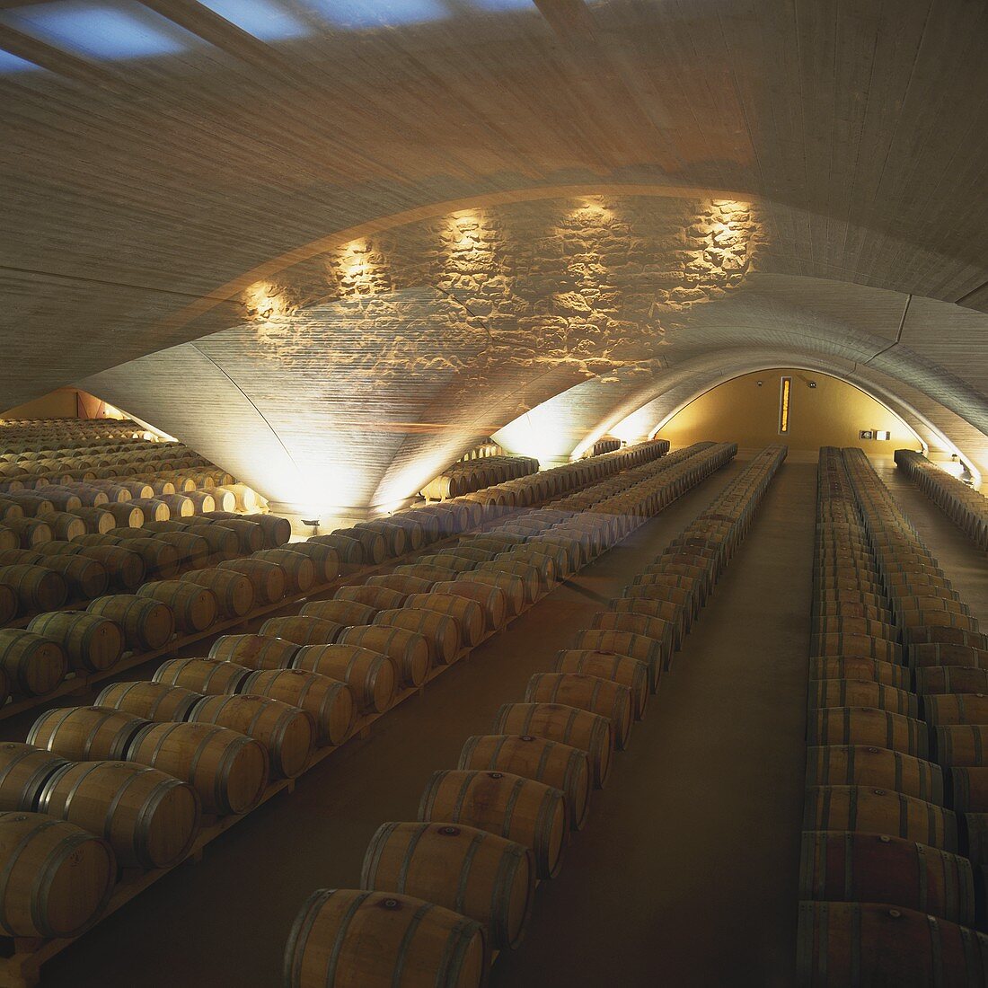 Weinkeller der Bodega Otazu, Navarra, Spanien