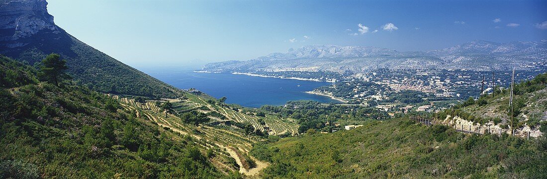 View of the town of Cassis, Provence, France
