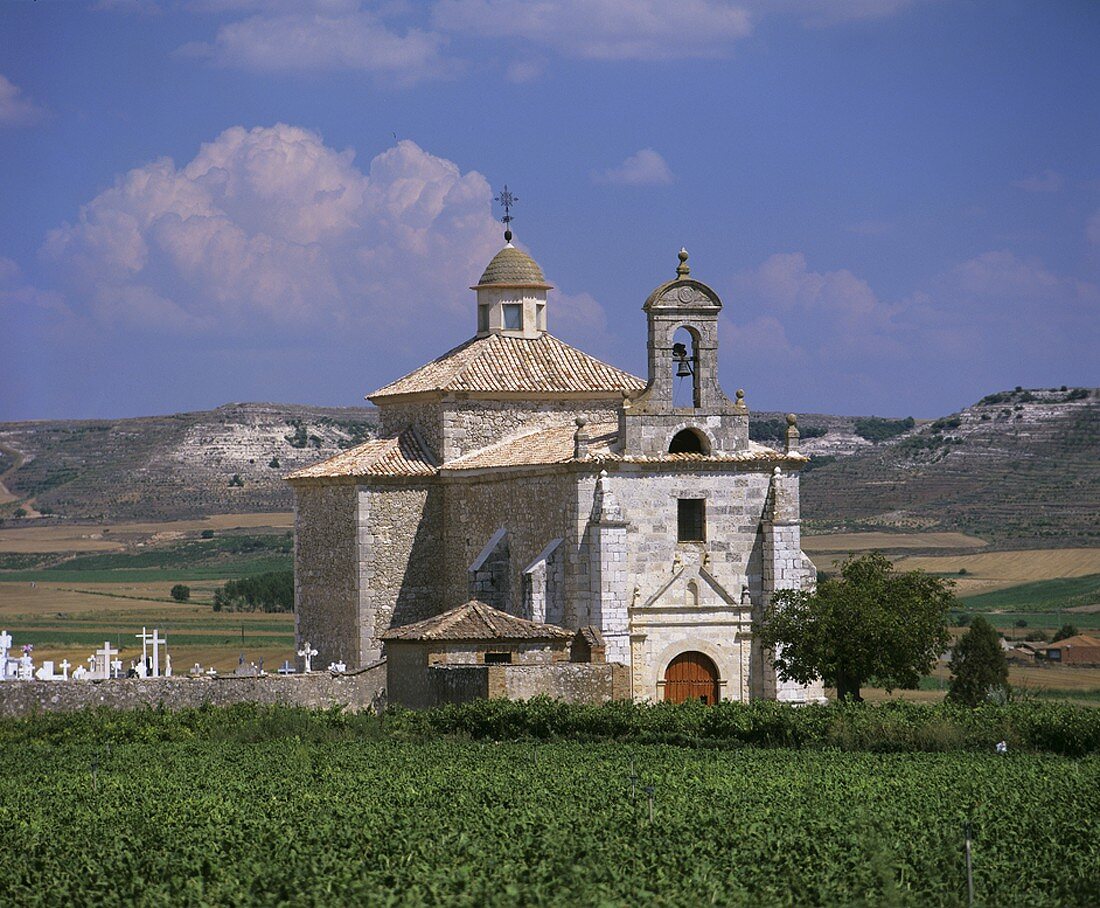 Kapelle bei Pesquera de Douero, Ribera del Duero, Spanien