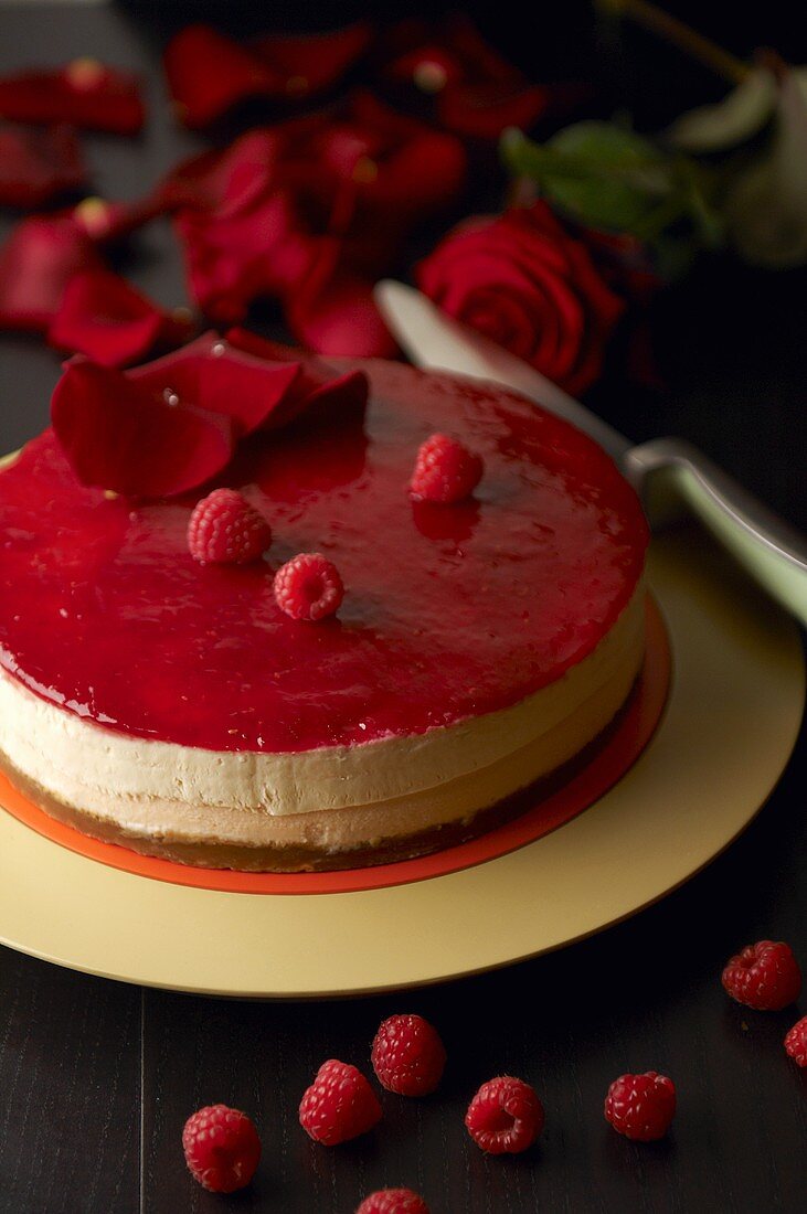 A raspberry cheesecake made by Pierre Herme (French confectioner)