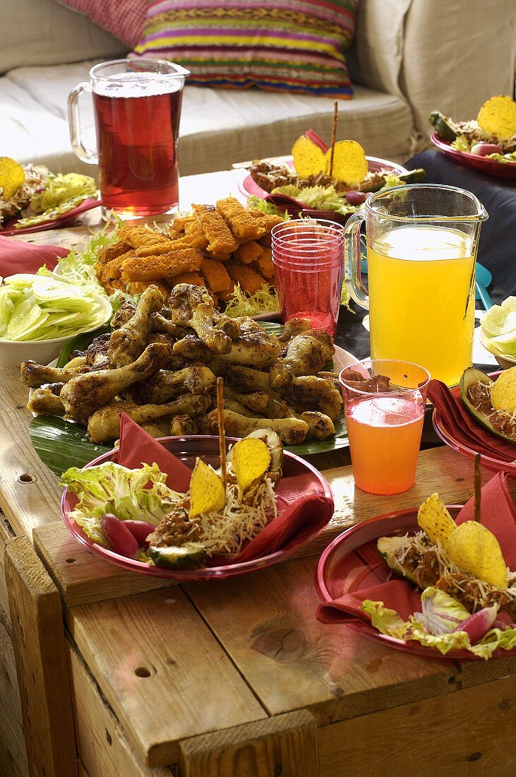 A buffet at a pirate party
