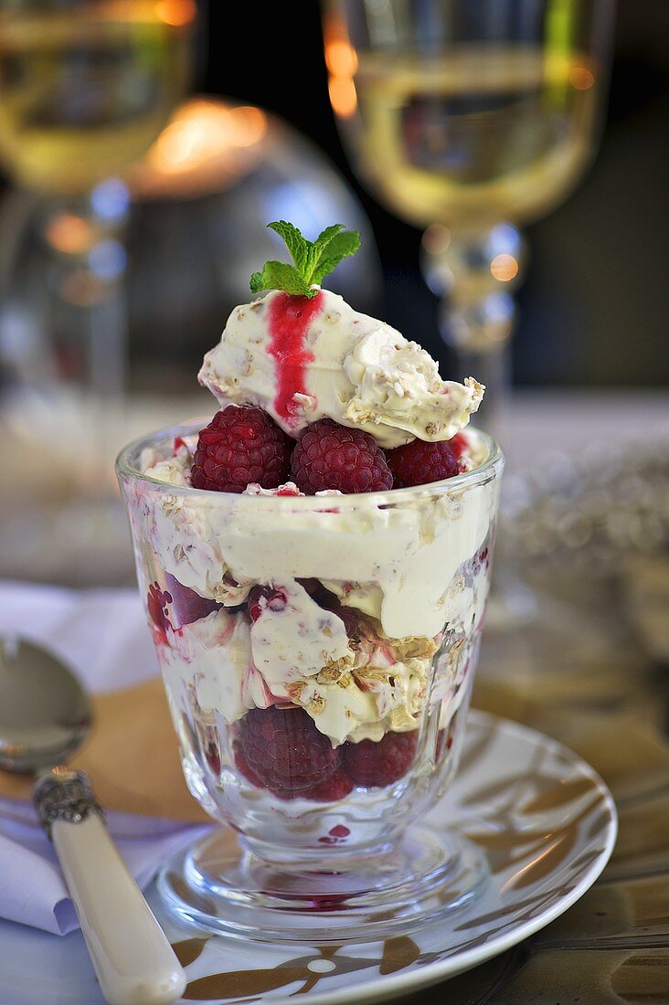 Bowl of Cranachan; Scottish Dessert