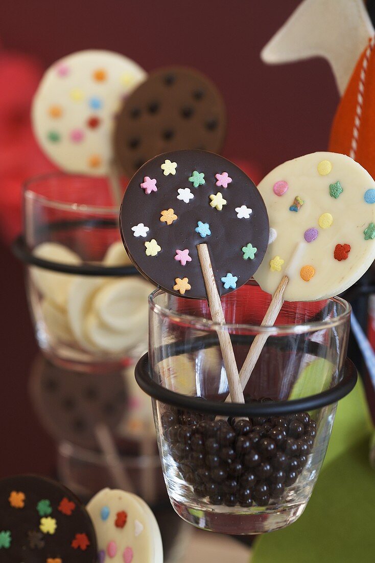 Chocolate lollipops