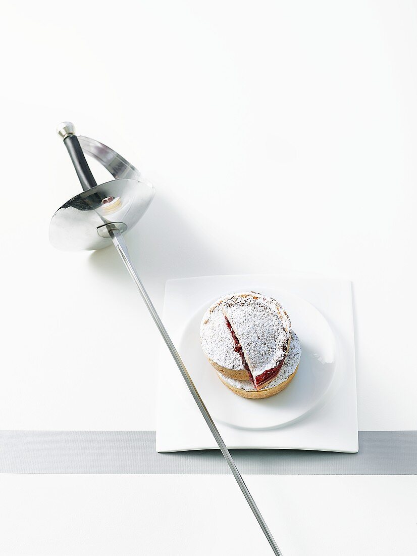 Baskischer Kuchen mit Kirschmarmelade