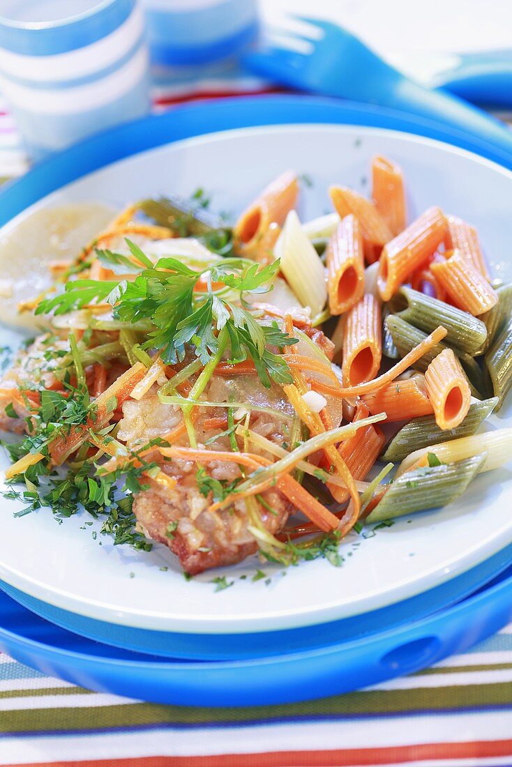 Veal goulash with kohlrabi and vegetables