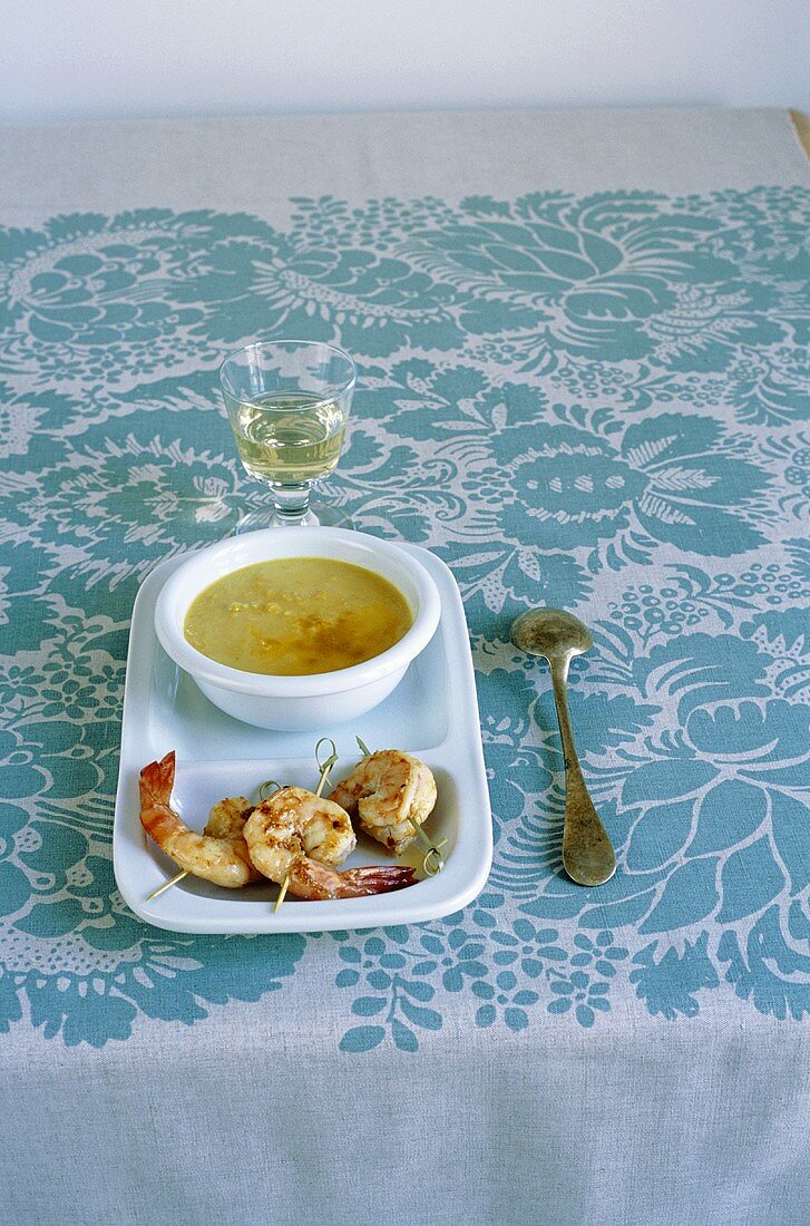 Linsencremesuppe mit Kokosmilch