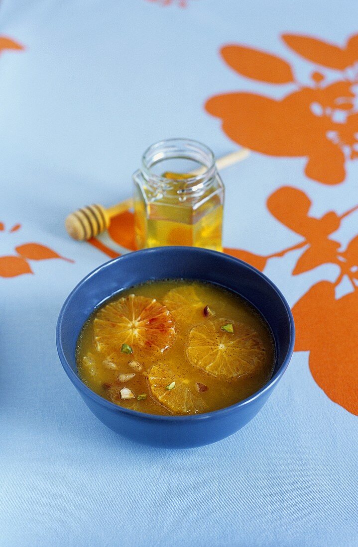 Orangensuppe mit Arganöl