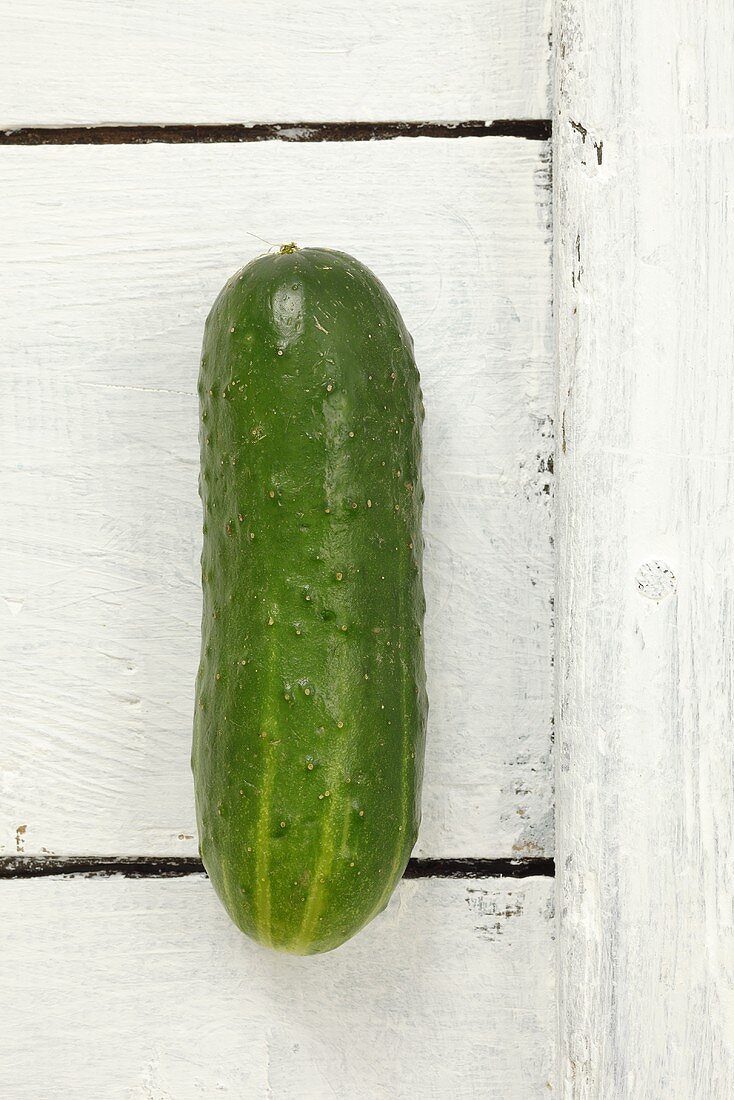A cucumber, seen from above