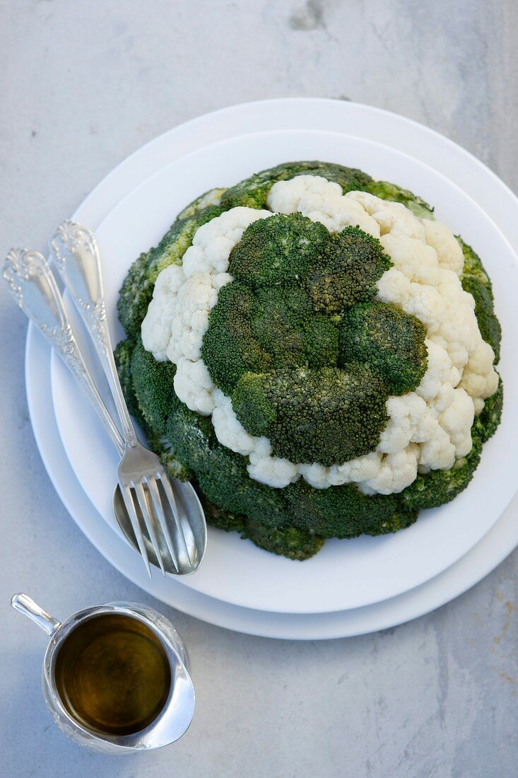 Brokkoli-Blumenkohl-Gemüse