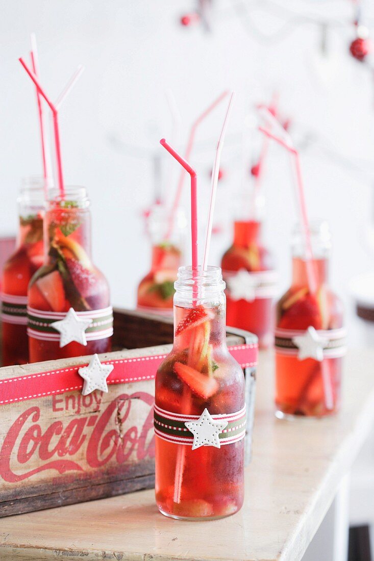 Sangria in small bottles