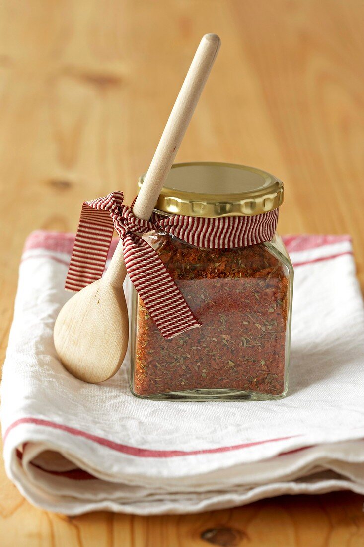 Spice mixture in jar to give as a gift