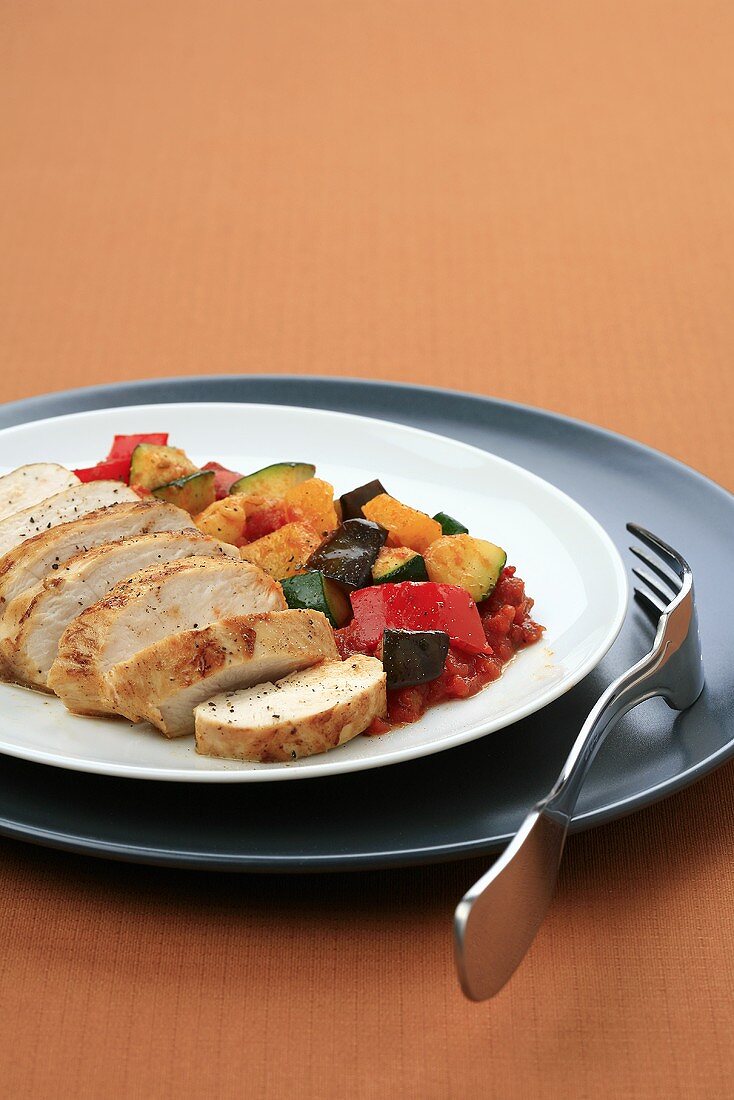 Chicken breast with ratatouille