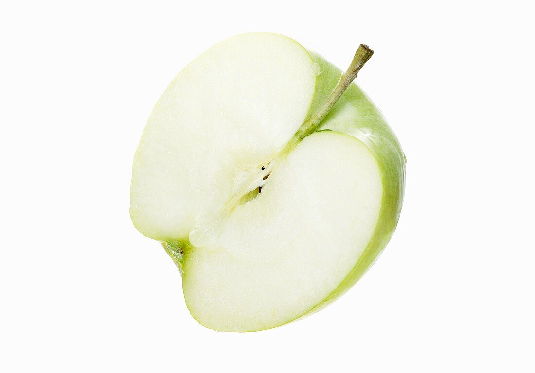 Halber grüner Apfel