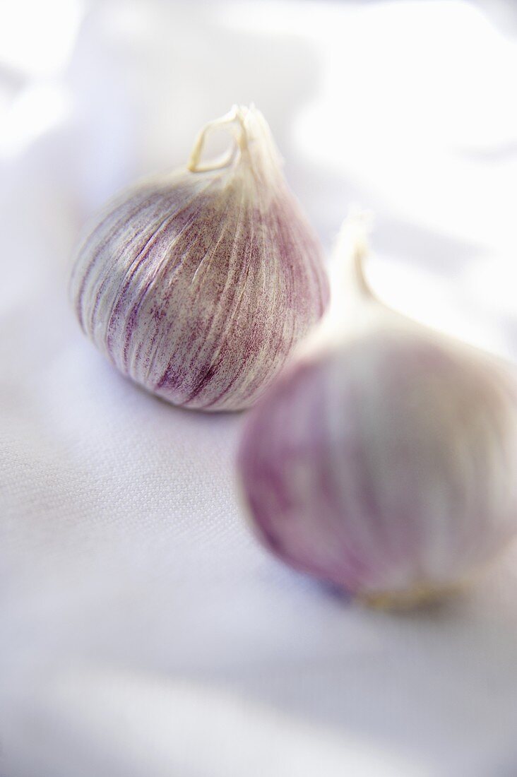 Two Garlic Bulbs; One Broken