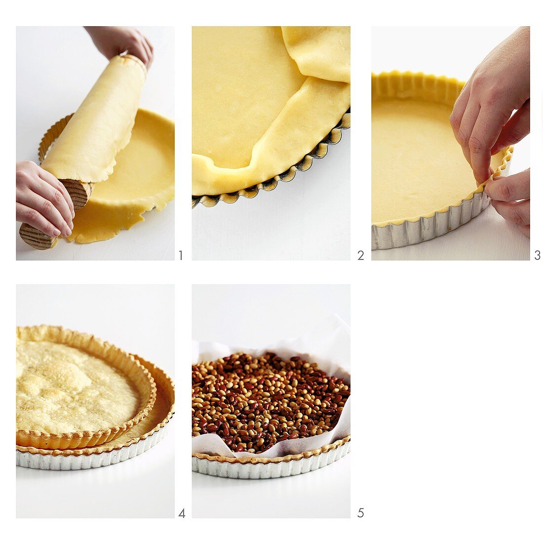 Baking a shortcrust pastry case blind