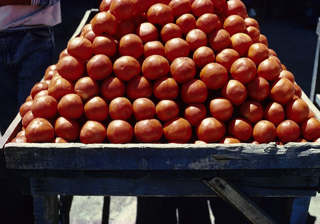 Tomatenstand auf Basar