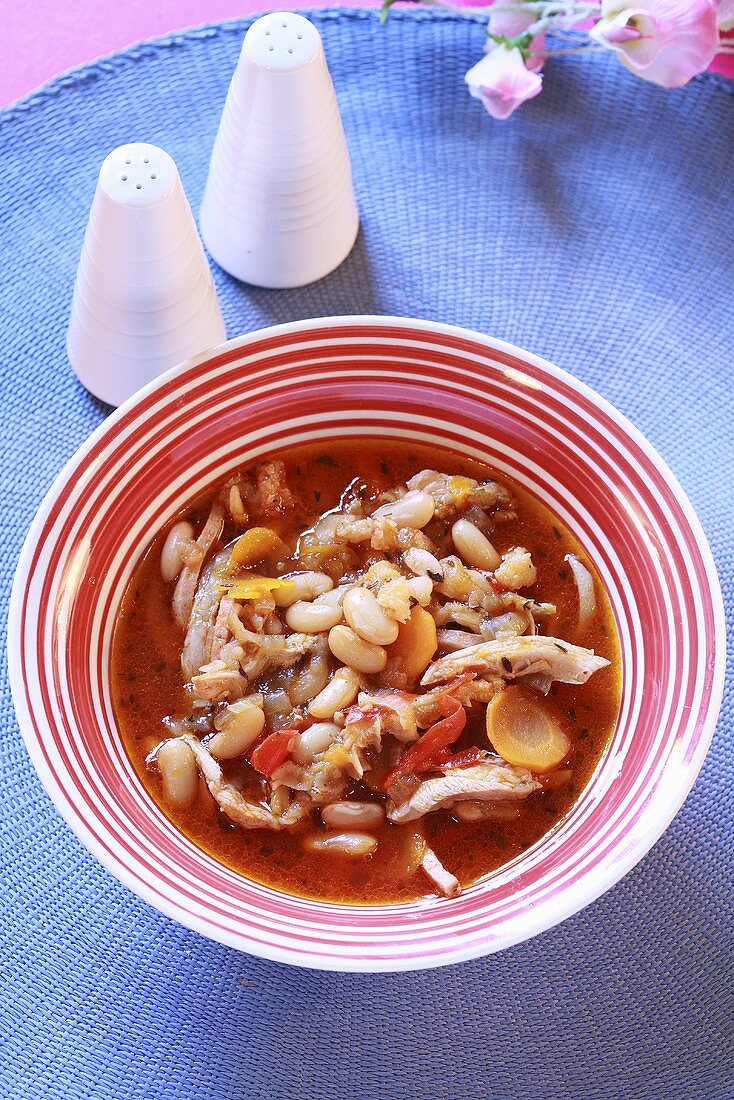 Portuguese tripe soup with white beans