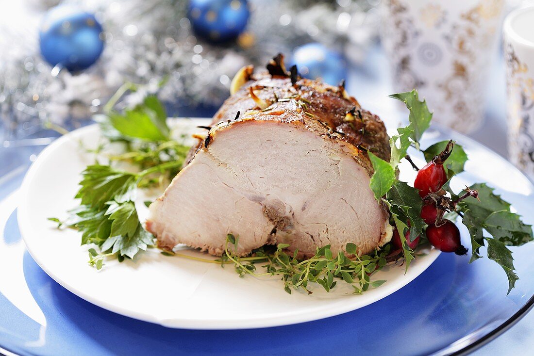 Roast pork with herbs (Christmas)