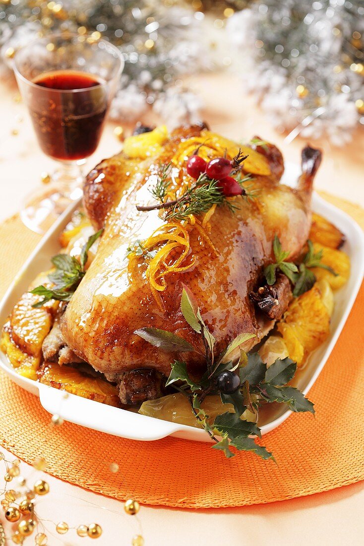 Roast duck with oranges (Christmas)