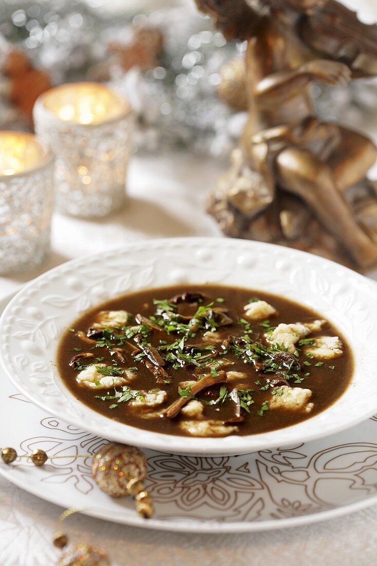 Mushroom soup for Christmas