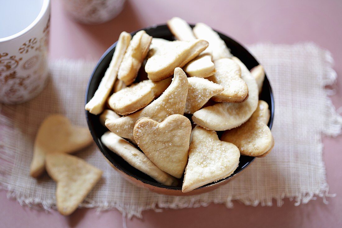 Heart-shaped biscuits