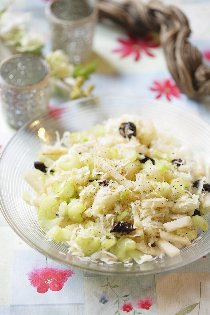 Sweet and sour celery salad