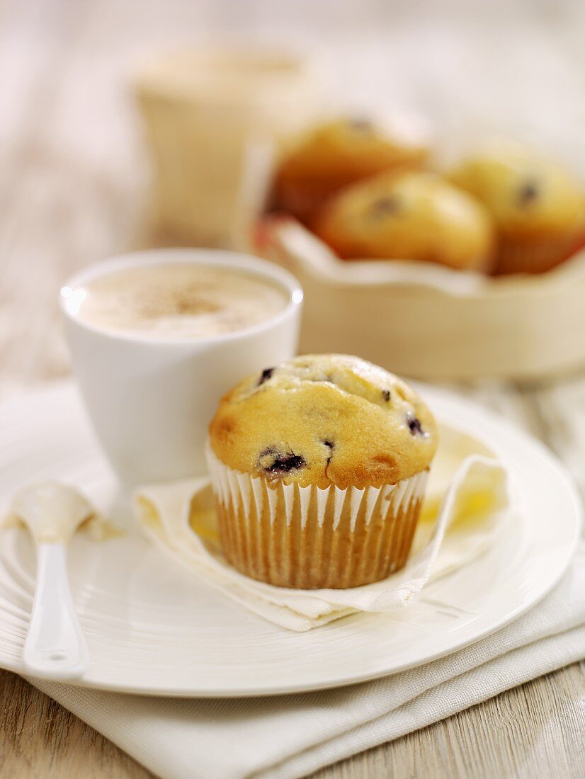 Fat-reduced blueberry muffin